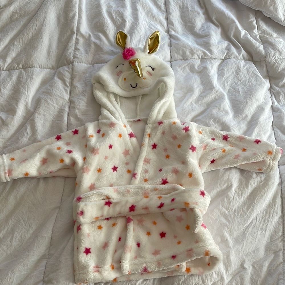 Girls unicorn bathrobe one size